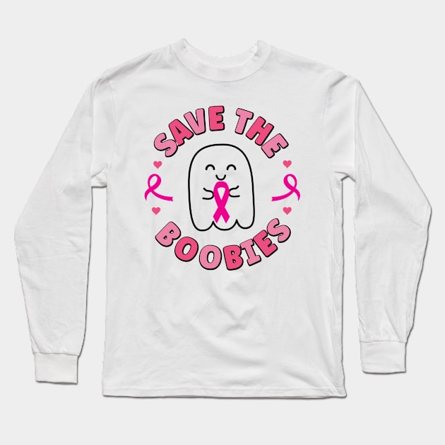 Save The Boobies Long Sleeve T-Shirt by SVGBistro